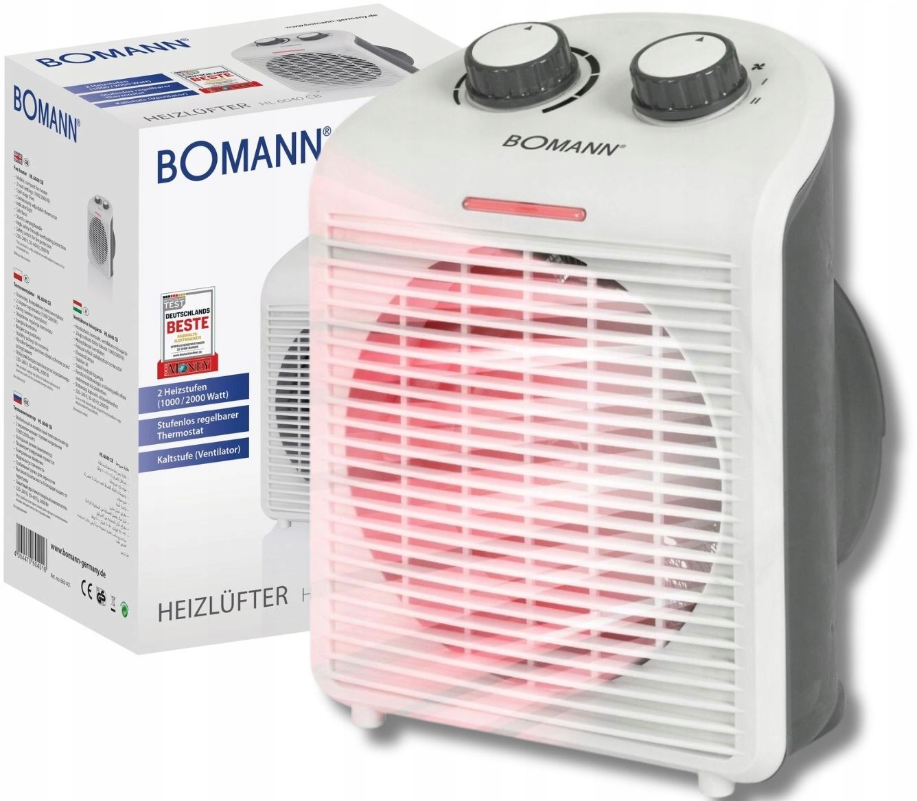 VENTILÁTOROVÝ OHRIEVAČ, FARELKA HEATER, elektrický ohrievač, Bomann HL CB